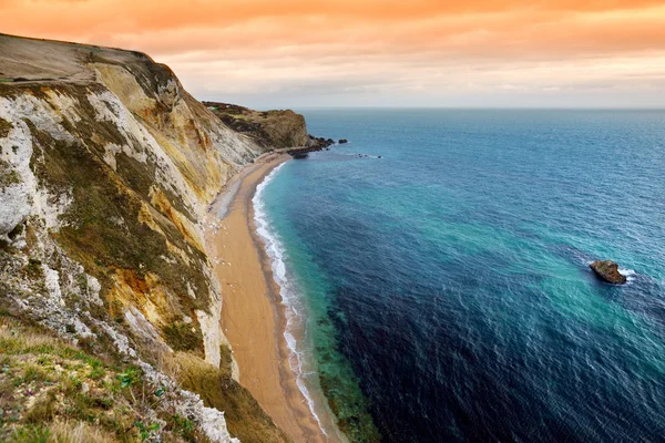 Man O 'War Cove pe coasta Dorset — Fotografie, imagine de stoc