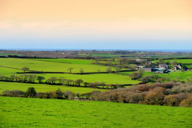Scenic Cornish fields  clipart