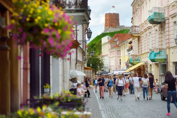 Vilnius Litvánia 2017 Szűk Utcák Régi Város Vilnius Litvánia Egyike — Stock Fotó