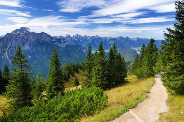Krásný Výhled Hory Tegelberg Součást Ammergauských Alp Nachází Nead Fussen — Stock fotografie