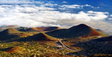 Mauna Loa volkan Hawaii büyük ada üzerinde panoramik