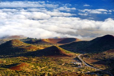 Mauna Loa volkan Hawaii büyük ada üzerinde panoramik