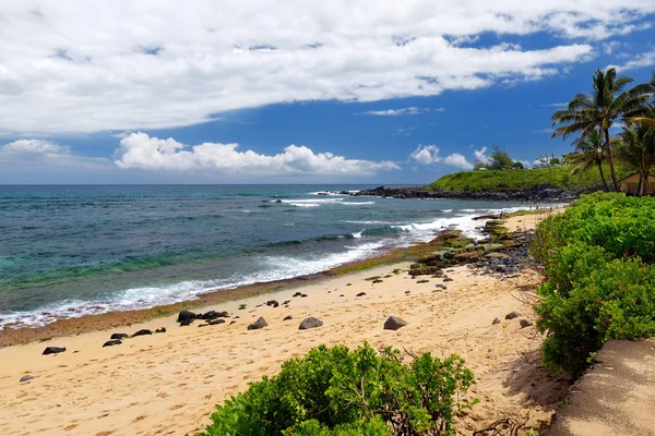 Vista Panorámica Playa Hookipa Con Playa Arena Blanca Maui Hawaii —  Fotos de Stock