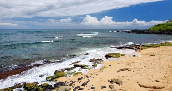 Vista Panorámica Playa Hookipa Con Playa Arena Blanca Maui Hawaii —  Fotos de Stock