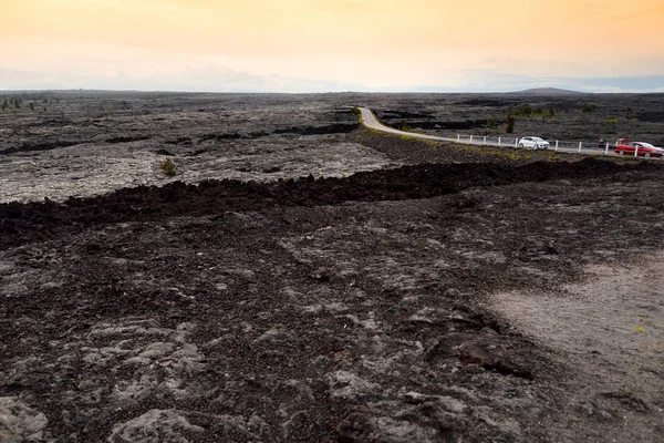 Malerischer Blick Auf Endlose Lavafelder Der Großen Insel Hawaii — Stockfoto