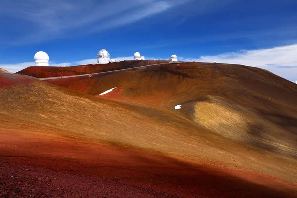 Observatórios Topo Pico Montanha Mauna Kea Big Island Hawaii Estados — Fotografia de Stock