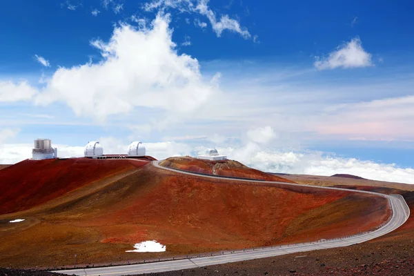 Observatorios Cima Del Pico Montaña Mauna Kea Big Island Hawaii — Foto de Stock
