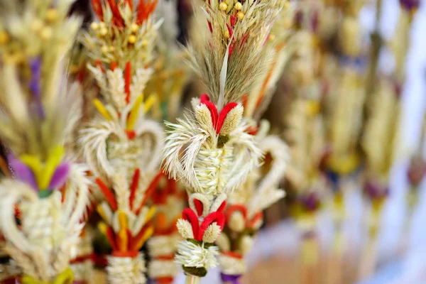 Traditionelle Litauische Osterpalmen Bekannt Als Verbos Die Auf Dem Ostermarkt — Stockfoto