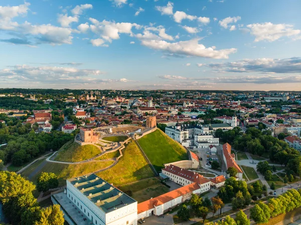 Flygfoto Över Vilnius Gamla Stad Största Överlevande Medeltida Gamla Städerna — Stockfoto