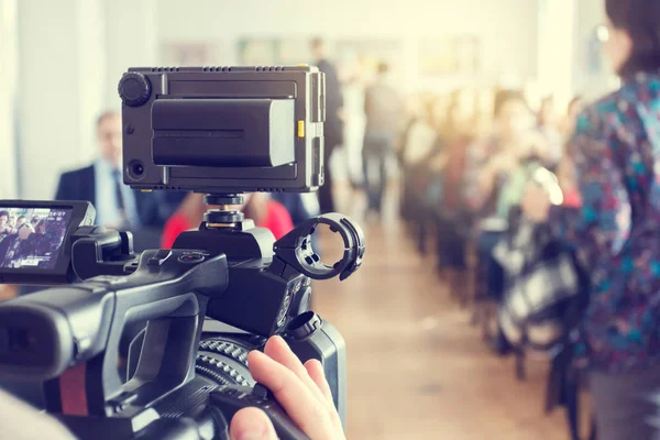 Videokamera Som Filmar Händelsen — Stockfoto