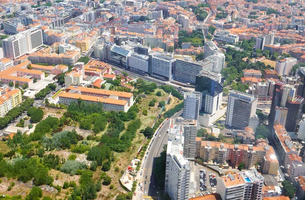 The bird\'s eye view of modern part of Lisbon. Campolide district