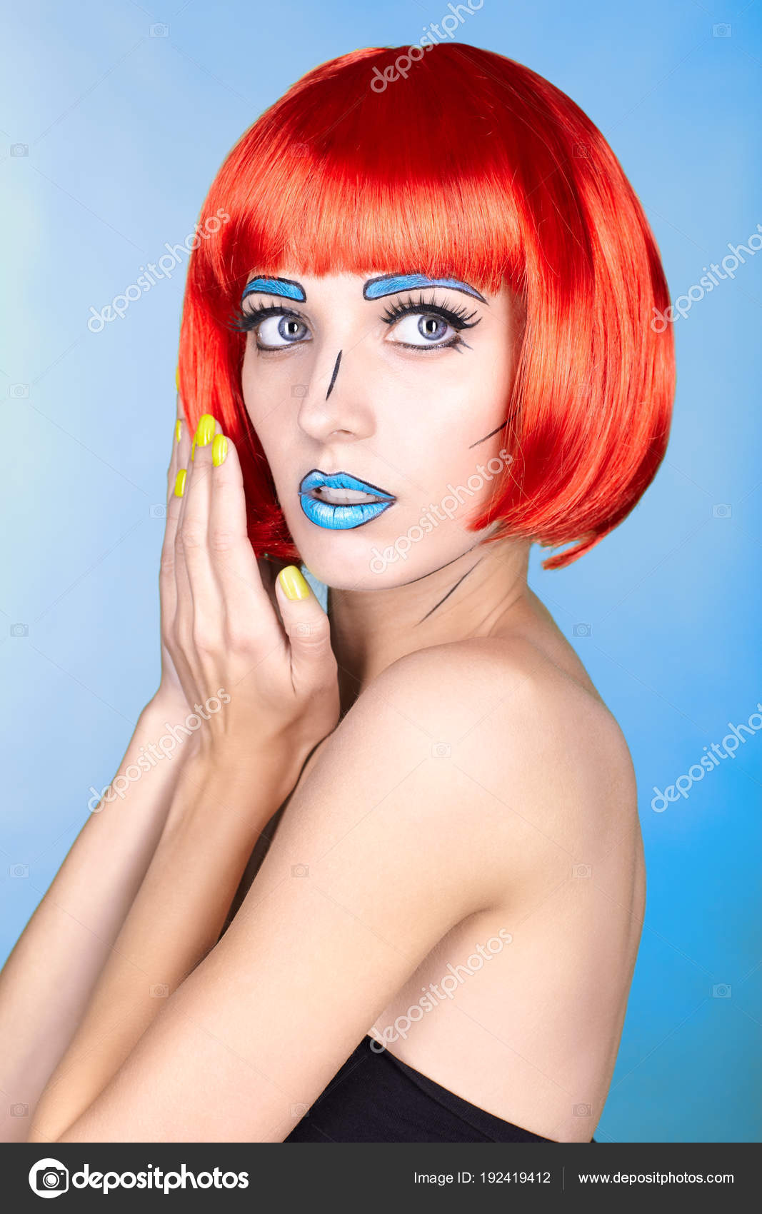 red wig up