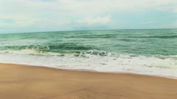Tropik sahilde sörf — Stok video