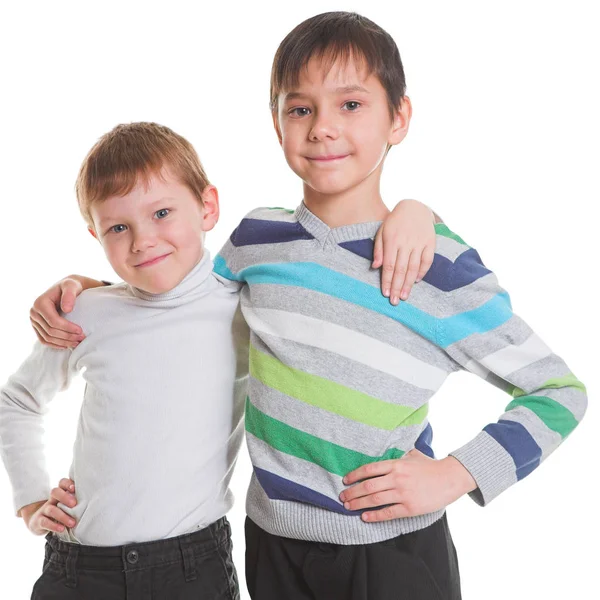 Dois meninos pequenos felizes — Fotografia de Stock