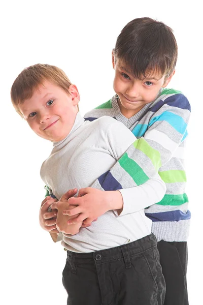 Dwóch małych chłopców szczęśliwy — Zdjęcie stockowe