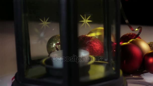 Kerstdecoratie ballen — Stockvideo