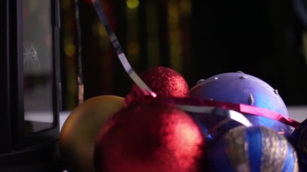 Navidad bolas decoración — Vídeo de stock