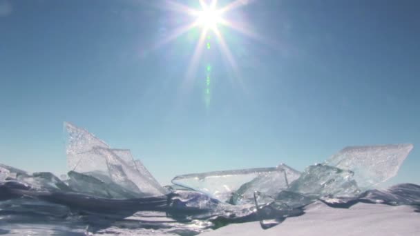 Озеро Байкал зимові — стокове відео