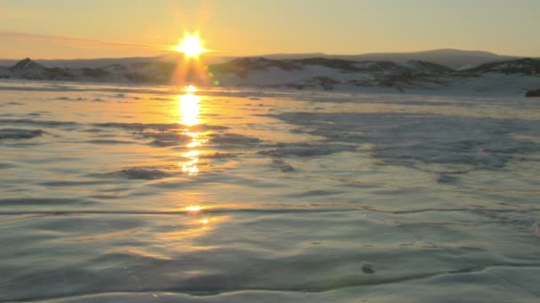 Kış Göl Manzaralı — Stok video