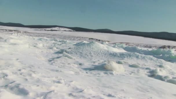 Zimní jezero Bajkal — Stock video