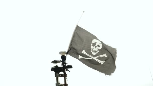 Pirate flag waving — Stock Video