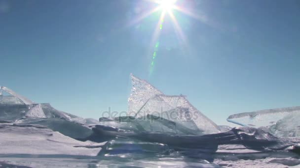 Озеро Байкал зимові — стокове відео