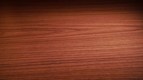 木製のテーブルの上に落ちて つのノート — ストック動画