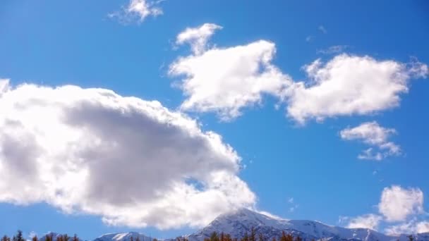 Bellas Nubes Fondo Escénico Naturaleza Vista — Vídeo de stock