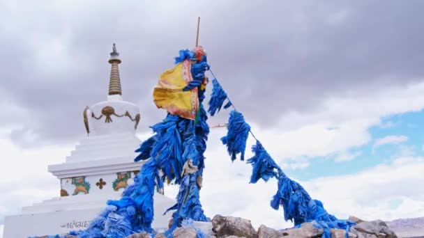 Estupa Budista Las Montañas Mongolia Occidental — Vídeos de Stock