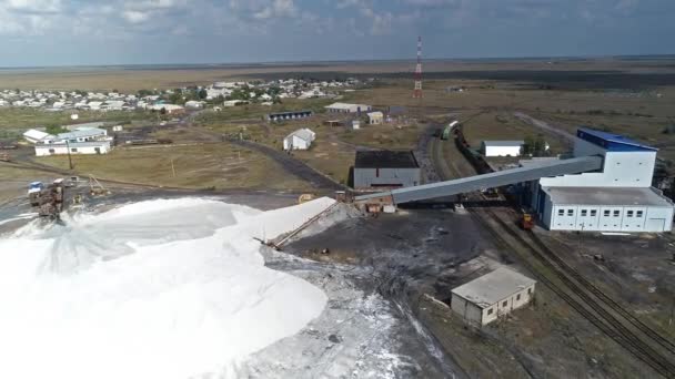 Salzfabrik Unter Freiem Himmel Burlin Lake — Stockvideo