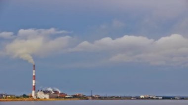 Endüstriyel Güç Santralinin Hava Görüntüsü