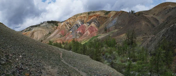 Valle Kyzyl Chin Paisaje Altai Con Montañas Colores —  Fotos de Stock