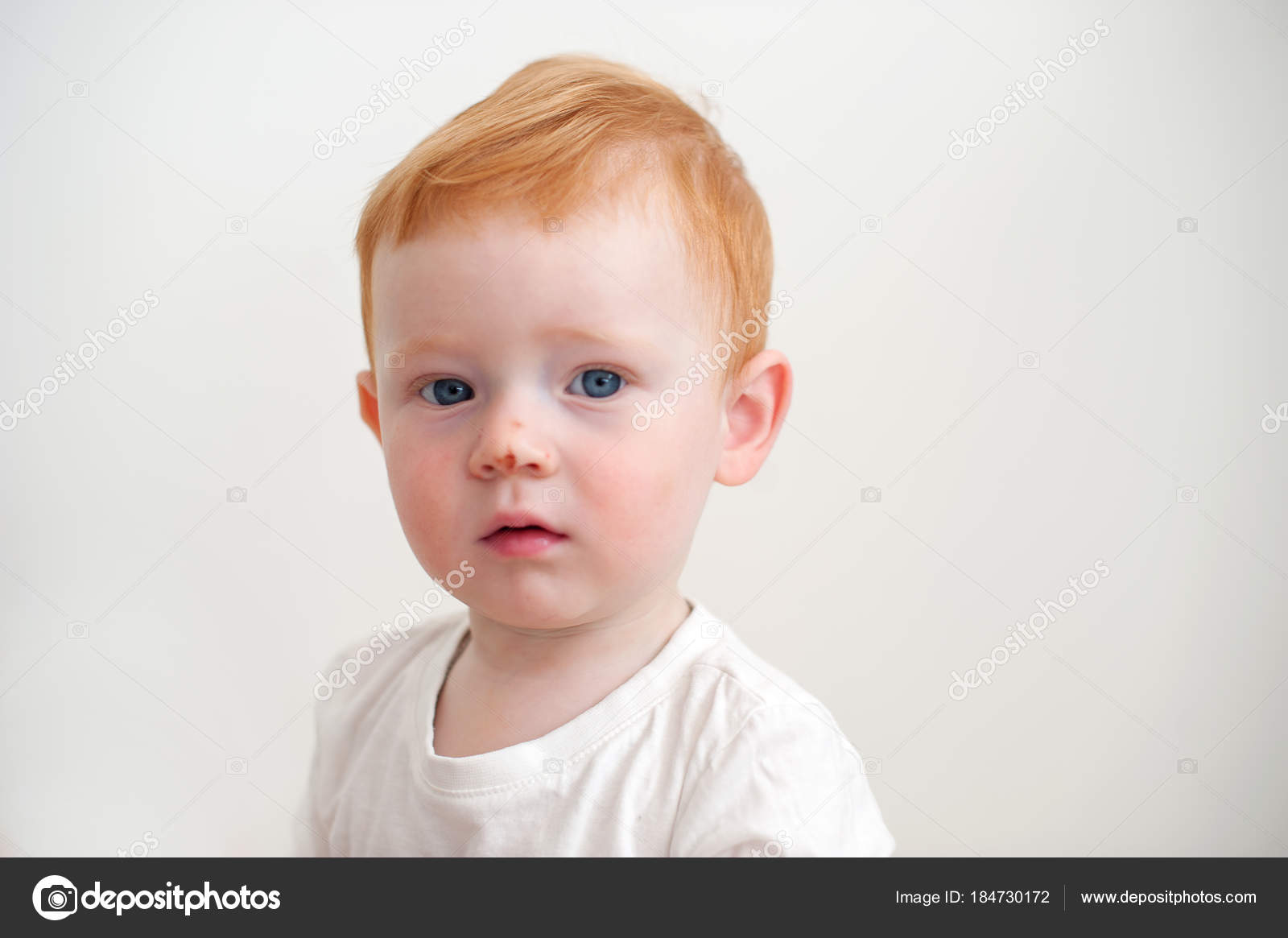 Baby Scratch His Nose White Background Stock Photo by ©leadenpork 184730172