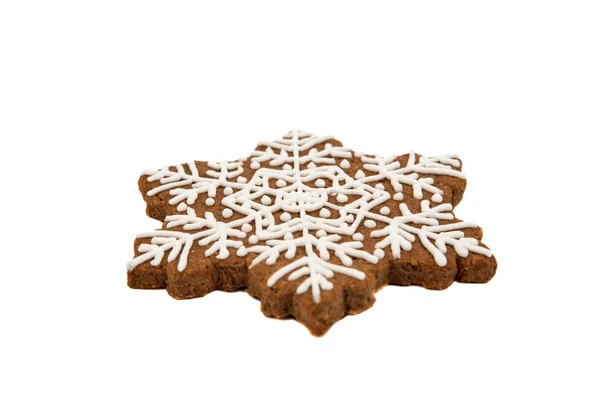 雪の結晶クッキー デザート — ストック写真