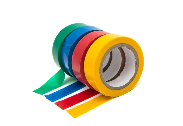Barevné izolační páska, samostatný — Stock fotografie