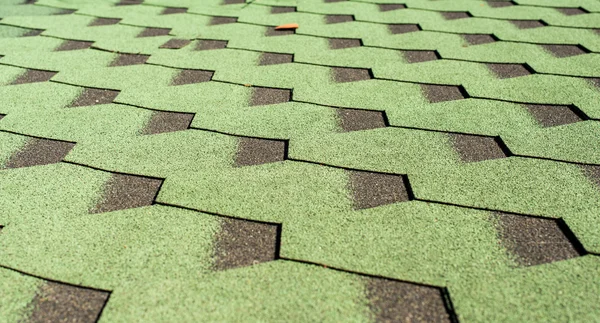 Green and grey roofing — Stock Photo, Image