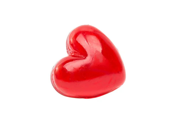 Lollipop heart on white — Stock Photo, Image