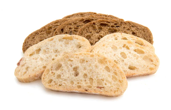 Pão italiano fatiado ciabatta — Fotografia de Stock