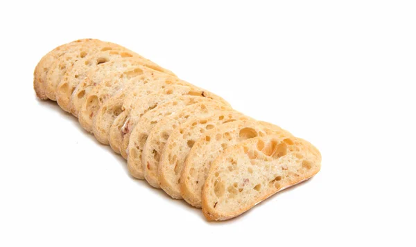 Pão italiano fatiado ciabatta — Fotografia de Stock
