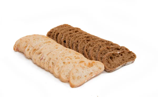チャバタ イタリアのパンをスライス — ストック写真