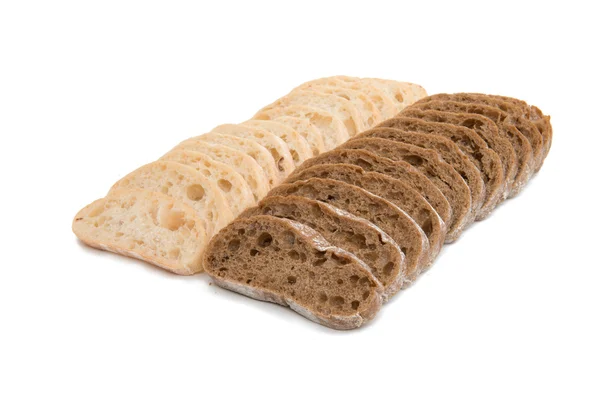 Rebanadas de pan italiano ciabatta — Foto de Stock