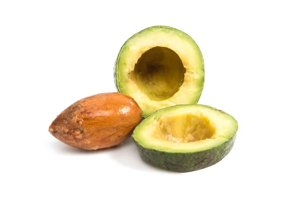 Avocado eten geïsoleerd — Stockfoto