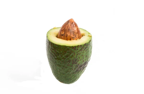 Aguacate comiendo aislado — Foto de Stock