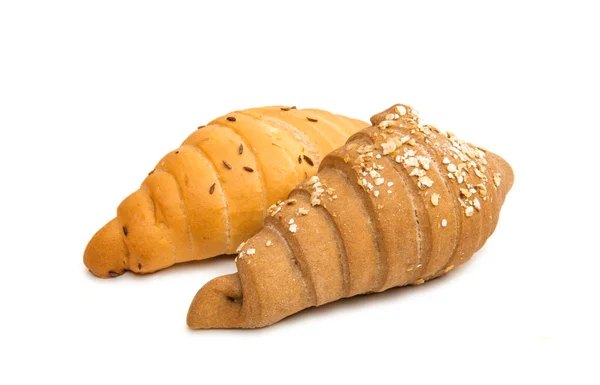 Rullar croissanter bageri — Stockfoto