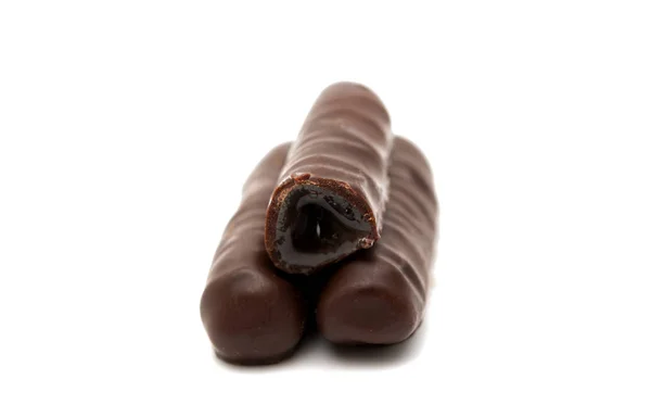 Paus de chocolate com um recheamento — Fotografia de Stock