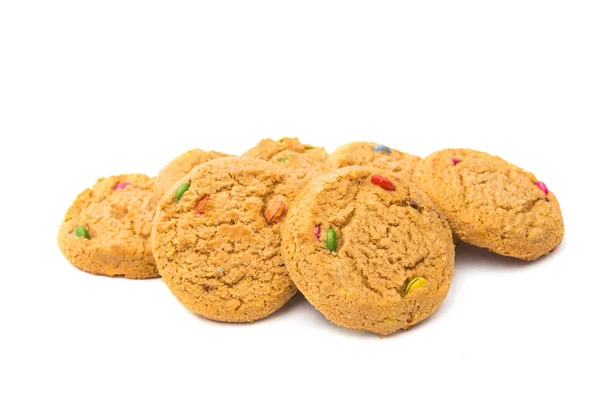 Biscuits avec des gouttes de chocolat coloré — Photo