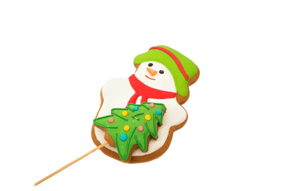 Biscoitos de Natal com um boneco de neve — Fotografia de Stock