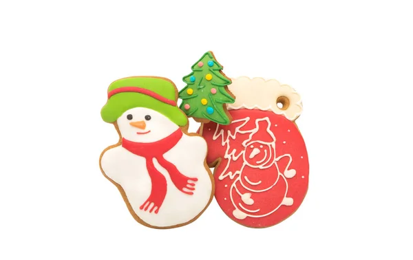 Christmas cookies with a snowman — Stock Photo, Image