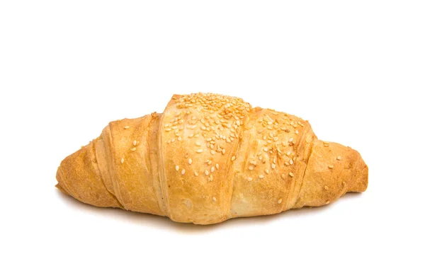 Brown large croissant — Zdjęcie stockowe