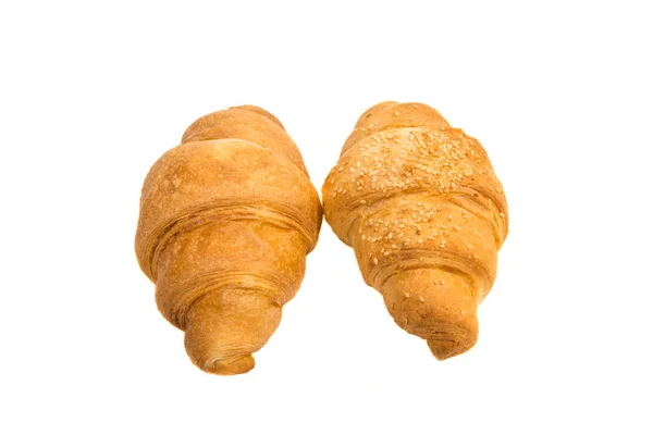 Brown large croissant — Stockfoto